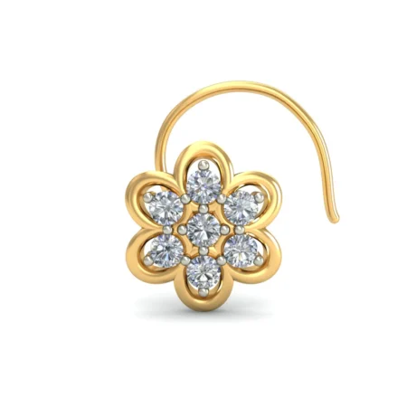 Floral Diamond Nose Pin